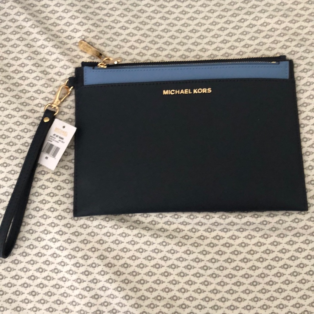 Michael Kors Jet Set Travel Leather Clutch